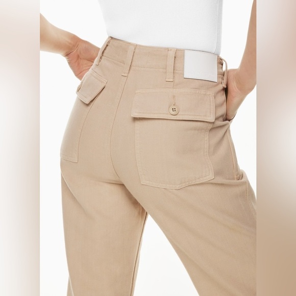 DENIM FORUM The '90s Utility Hi-Rise Loose‎ Jean Humus Beige Size 29 - Picture 12 of 12